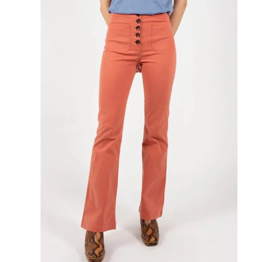 Like New! Paloma Wool Margherita Pants High Waisted in Coral in Size 36 - Picture 2 of 15